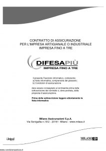 Milano Assicurazioni - Difesa Piu' Impresa Fino A Tre - Modello 11735 Edizione 07-2012 [62P]