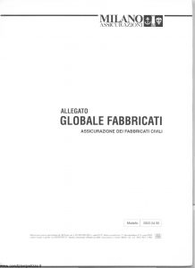 Milano Assicurazioni - Globale Fabbricati Allegato - Modello 0922 Edizione 04-1990 [SCAN] [13P]