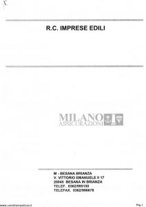 Milano Assicurazioni - Rc Imprese Edili - Modello 10293 Edizione 10-2003 [SCAN] [14P]