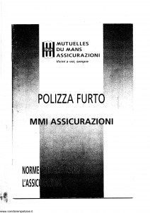 Mutuelles Du Mans - Polizza Furto - Modello 081st Edizione nd [SCAN] [40P]