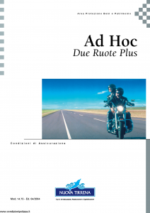 Nuova Tirrena - Ah Hoc Due Ruote Plus - Modello 14.73 Edizione 04-2004 [SCAN] [49P]