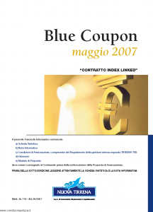 Nuova Tirrena - Blue Coupon Maggio 2007 - Modello 26.714 Edizione 05-2007 [50P]