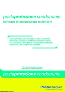 Poste Assicura - Posta Protezione Condominio - Modello 0060 Edizione 09-2011 [32P]