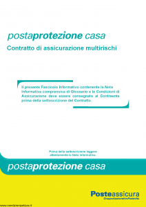 Poste - Posta Protezione Casa - Modello 0085 Edizione 07-06-2012 [43P]