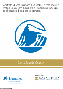 Pramerica - Banca Esperia Coupon - Modello bec Edizione 05-2013 [36P]