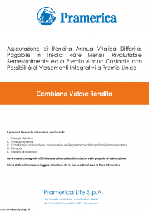 Pramerica - Cambiano Valore Rendita Versione 1 - Modello cvr Edizione 05-2018 [53P]