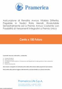 Pramerica - Cento X 100 Futuro - Modello cxcf Edizione 07-2014 [60P]