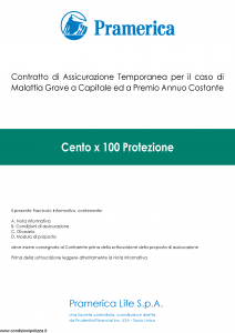 Pramerica - Cento X 100 Protezione - Modello cxc Edizione 05-2014 [42P]