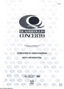 Quadrifoglio - Concerto - Modello s70265-m3qv0016 Edizione 01-2001 [SCAN] [6P]