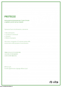 Rb Vita - Protegge - Modello 7365 Edizione 07-2010 [32P]