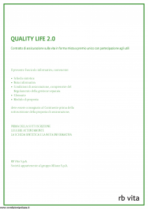 Rb Vita - Quality Life 2.0 - Modello 8006 Edizione 05-2012 [40P]