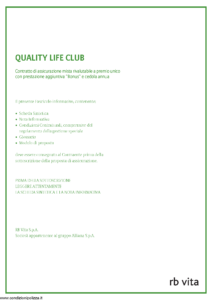 Rb Vita - Quality Life Club - Modello 7341 Edizione 03-2009 [46P]