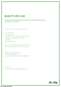 Rb Vita - Quality Life Club - Modello 8007 Edizione 05-2011 [44P]