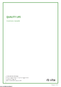 Rb Vita - Quality Life Condizioni Speciali - Modello 7339-ag Edizione 01-2009 [13P]