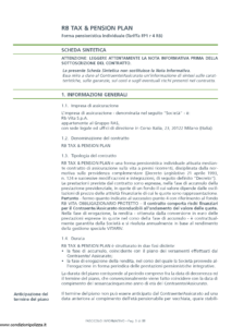 Rb Vita - Rb Tax E Pension Plan - Modello 7310 Edizione 03-2006 [88P]