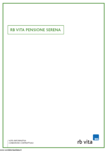 Rb Vita - Rb Vita Pensione Serena - Modello 7303 Edizione 05-2004 [20P]