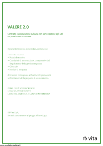 Rb Vita - Valore 2.0 - Modello 8003 Edizione 05-2012 [56P]