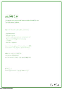 Rb Vita - Valore 2.0 - Modello 8003 Edizione 09-2011 [52P]