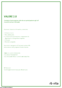 Rb Vita - Valore 2.0 - Modello 8004 Edizione 05-2012 [56P]