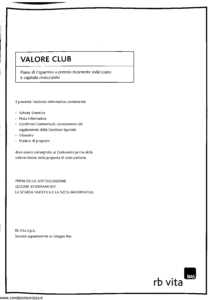 Rb Vita - Valore Club - Modello 7342 Edizione 01-2006 [SCAN] [40P]