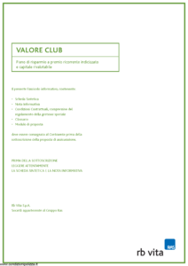 Rb Vita - Valore Club - Modello 7342 Edizione 03-2006 [44P]