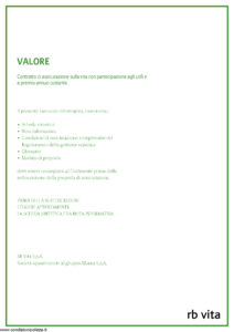 Rb Vita - Valore - Modello 8003 Edizione 05-2011 [52P]