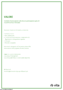 Rb Vita - Valore - Modello 8004 Edizione 05-2011 [52P]