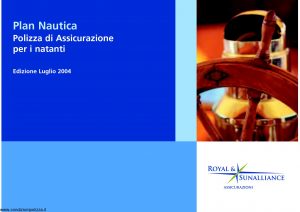 Royal&Sunalliance - Plan Nautica Assicurazione Natanti - Modello nd Edizione 07-2004 [34P]