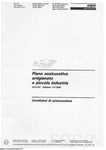 Sapa - Piano Assicurativo Artigianato E Piccola Industria - Modello p-2232 Edizione 12-1990 [43P]