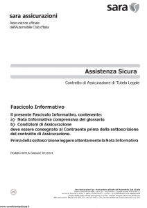 Sara - Assistenza Sicura - Modello 60tla Edizione 07-2014 [14P]