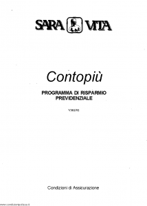 Sara - Conto Piu' - Modello v302 Edizione 1992 [6P]