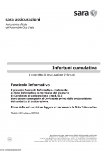 Sara - Infortuni Comulativa - Modello 61ic Edizione 03-2011 [25P]