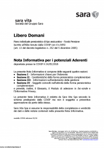 Sara - Libero Domani - Modello v394a Edizione 05-2018 [122P]