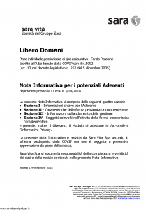 Sara - Libero Domani - Modello v394a Edizione 10-2018 [39P]