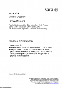 Sara - Libero Domani - Modello v394c Edizione 03-2016 [27P]