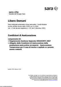 Sara - Libero Domani - Modello v394c Edizione 10-2018 [26P]