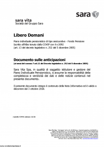 Sara - Libero Domani - Modello v394e Edizione 10-2018 [11P]