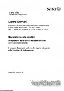 Sara - Libero Domani - Modello v394f Edizione 10-2018 [15P]