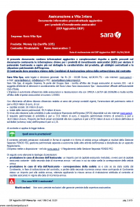 Sara - Money Up Tariffa 105 Dip Aggiuntivo - Modello v386d Edizione 01-01-2019 [5P]