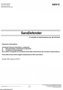 Sara - Sara Defender - Modello 60sd Edizione 03-2016 [36P]