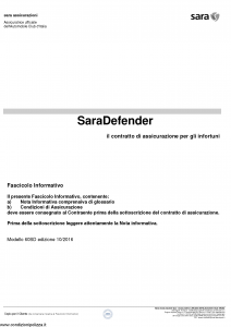 Sara - Sara Defender - Modello 60sd Edizione 10-2016 [37P]