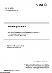 Sara - Sara Doppio Valore (Tariffa 230) - Modello v396-cda Edizione 01-01-2019 [14P]