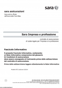 Sara - Sara Impresa E Professione - Modello 60tli Edizione 03-2014 [15P]