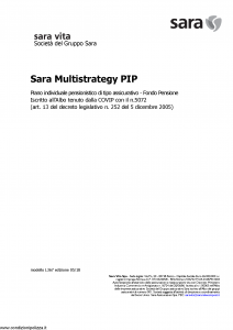 Sara - Sara Multistrategy Pip - Modello l367 Edizione 05-2018 [49P]