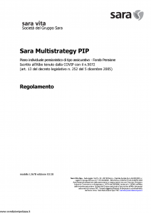 Sara - Sara Multistrategy Pip - Modello l367b Edizione 03-2018 [14P]