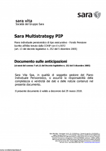 Sara - Sara Multistrategy Pip - Modello l367e Edizione 29-03-2018 [11P]
