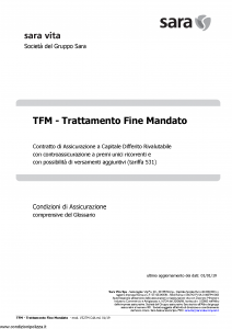 Sara - Tfm Trattamento Fine Mandato (Tariffa 531) - Modello v327m-cda Edizione 01-01-2019 [19P]