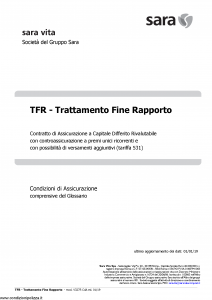 Sara - Tfr Trattamento Fine Rapporto (Tariffa 531) - Modello v327r-cda Edizione 01-01-2019 [19P]