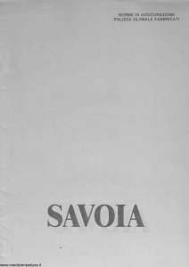 Savoia - Polizza Globale Fabbricati - Modello ap0021a Edizione 10-1990 [SCAN] [10P]