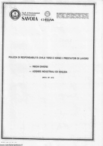 Savoia - Polizza Responsabilita' Civile Terzi E Prestatori Di Lavoro - Modello ap057 Edizione nd [SCAN] [6P]